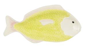 Teller Fisch Grün - Keramik - 14 x 2 x 29 cm