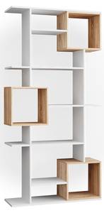 Raumteiler Weiß/Sonoma Würfel Weiß - Holzwerkstoff - 92 x 187 x 29 cm
