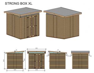 Holz Gartenhaus StrongBox XL Grau