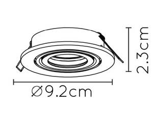 Einbaustrahler Tube Argenté - 5 x 5 cm