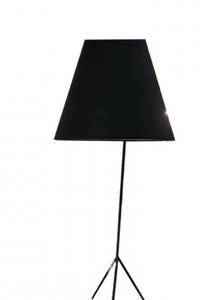 Lampadaire abat-jour trépied original Noir - Textile - 100 x 190 x 100 cm