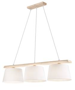Lampe à suspension BEVERELY Marron - Bois manufacturé - 90 x 89 x 90 cm