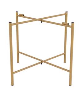 Kreuzramen Couchtisch Gold - Holzwerkstoff - Metall - 49 x 40 x 49 cm