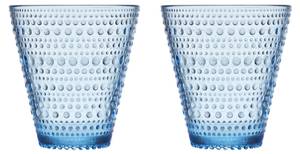 Wasserglas Kastehelmi 2er Set Blau - Glas - 2 x 10 x 9 cm