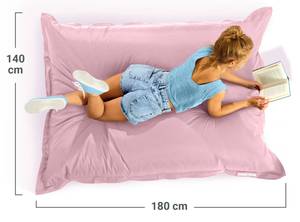 Pouf "Square" XXL 140x180cm - 380 L Vieux rose brillant