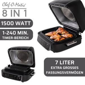 Heißluftfritteuse Chef O Matic 8 in 1 Schwarz - Kunststoff - 43 x 46 x 28 cm