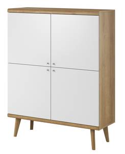 Commode PRIMO PK107 Beige - Blanc - Bois manufacturé - Matière plastique - 107 x 134 x 40 cm