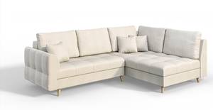 Ecksofa Amber Beige - Massivholz - Textil - Holzart/Dekor - Holz teilmassiv - 231 x 81 x 161 cm