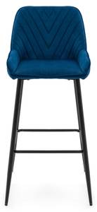 Barhocker VASTO Velour Blau - Dunkelblau