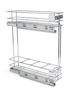 Flaschenregal seitlich ausziehbar Supra Grau - Metall - 16 x 45 x 53 cm