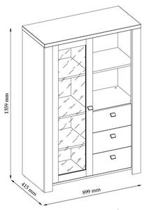 Wohnwand LATOUR 4-teilig Braun - Grau - Holzwerkstoff - 420 x 135 x 57 cm