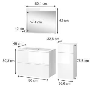 Badmöbel-Set Izan 41539 Weiß