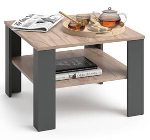 Table basse Homer 30185 Anthracite - Marron clair