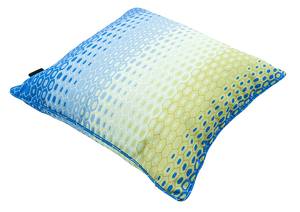 Dekokissen Suzy Azur Blau - Gelb - Textil - 50 x 10 x 50 cm