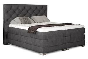 Boxspringbett DIVO Grau - Breite: 198 cm