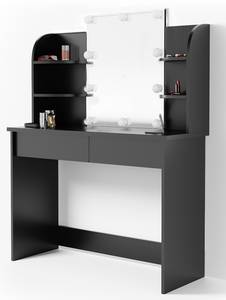 Coiffeuse Charlotte 28578 Noir - Hauteur : 142 cm