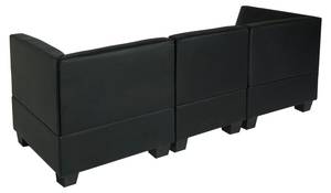 Modular 3-Sitzer Sofa Moncalieri Schwarz - Kunstleder - 197 x 76 x 72 cm