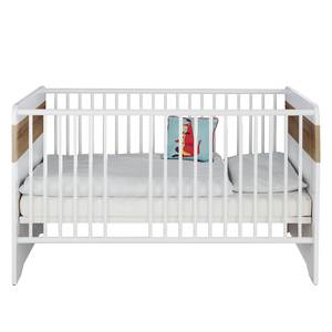 Babybett Boston Weiß / Wildeiche Dekor