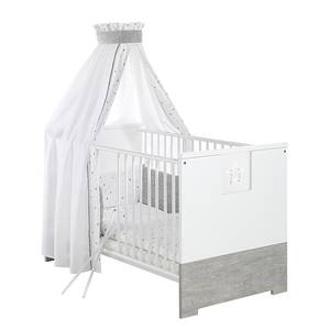 Babybett Eco Star Driftwood Dekor/ Weiß