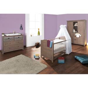 Babyzimmer-Set Jelka (3-teilig) Babybett, Wickelkommode & Kleiderschrank 3-türig