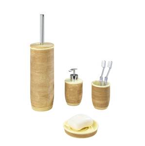 Bad-Accessoires-Set Amphore (4er-Set) Beige - Kunststoff