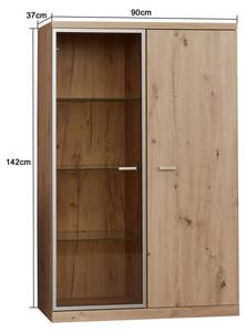 Vitrinenschrank Echo Braun - Holz teilmassiv - 90 x 142 x 37 cm