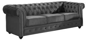 Sofa CHESTERFIELD Anthrazit - Tiefe: 205 cm