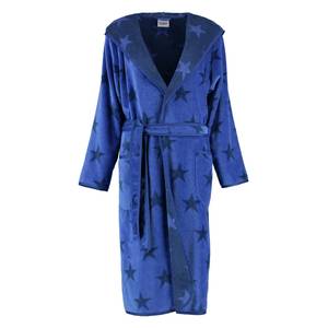 Bademäntel Damen Velours Stars 5240 Baumwolle - Blau - M