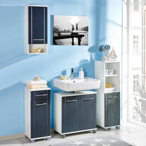 Set mobili da bagno Negril (4 pezzi) Bianco / Color antracite