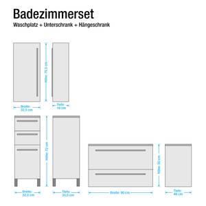 Badezimmerset Bern Bambus natur lackiert 4er-Set