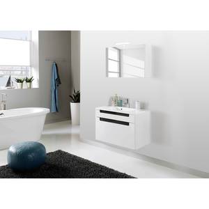 Set per il bagno Laris II (3 pezzi) Bianco lucido/Color antracite lucido lucida