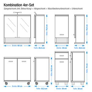 Set per il bagno Lugano Bianco perla - Set da 3