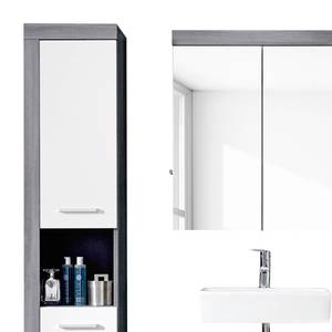 Salle de bain 5 pièces MIAMI 5 articles 5 éléments - Blanc / Imitation chêne gris cendré