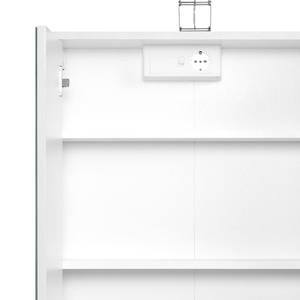 Ensemble de salle de bain Oslo (2 élémen Avec éclairage - Partiellement en hêtre massif - Gris mat - Largeur : 60 cm