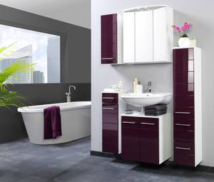 Salle de bain Rosary Aubergine brillant / Blanc