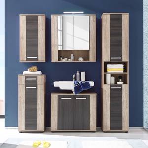 Set di armadietti per il bagno Taris 5 pezzi - Effetto quercia/Touchwood