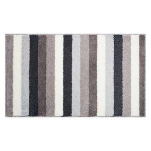 Tapis de bain Badalona Tissu - Taupe / Blanc - 70 x 120 cm