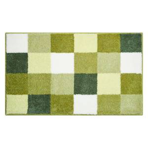 Badmat Bona Checked geweven stof - Grasgroen - 70x120cm