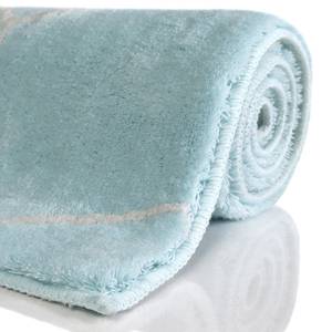 Tapis de bain Flair Fibres synthétiques - Turquoise / Blanc - 70 x 120 cm