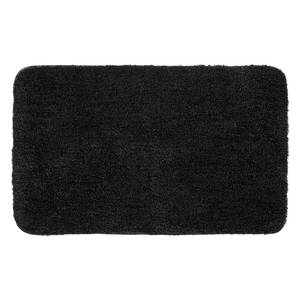 Tapis de bain Manresa I Tissu - Anthracite - 60 x 100 cm