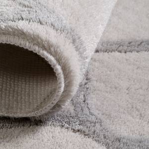 Tapis de bain Oriental Tile Fibres synthétiques - Blanc / Gris - 70 x 120 cm