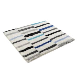 Tapis de bain Riverside Fibres synthétiques - Blanc / Bleu - 55 x 65 cm