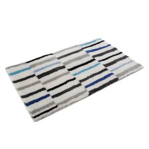 Tapis de bain Riverside Fibres synthétiques - Blanc / Bleu - 70 x 120 cm