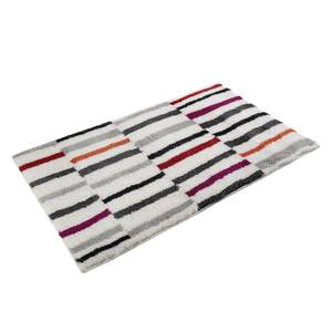 Tapis de bain Riverside Fibres synthétiques - Blanc / Orange - 60 x 100 cm