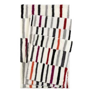 Tapis de bain Riverside Fibres synthétiques - Blanc / Orange - 55 x 65 cm