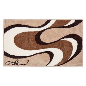 Tapis de bain Colani Onda Tissu - Beige / Marron - 60 x 100 cm