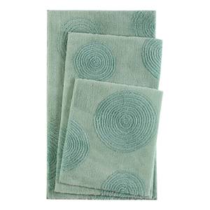 Tapis de bain Yoga Fibres synthétiques - Bleu pétrole / Vert pistache - 70 x 120 cm