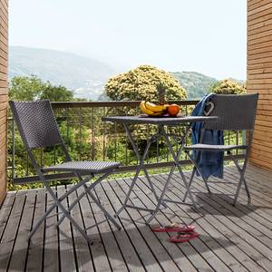 Set per balcone Paradise Lounge 3 pezzi - Polyrattan grigio