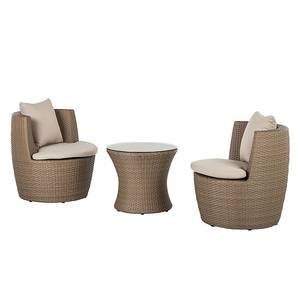 Balkon-Set Rattanesco Puca (3-teilig) Polyrattan - Braun