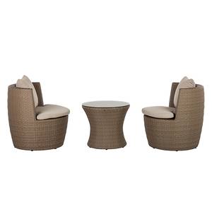 Balkon-Set Rattanesco Puca (3-teilig) Polyrattan - Braun